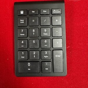 Black Slim Numeric Keypad with 18-Key Layout